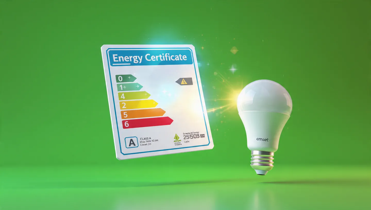 Técnico profesional realizando la inspección para el certificado de eficiencia energética 2026 en una vivienda moderna