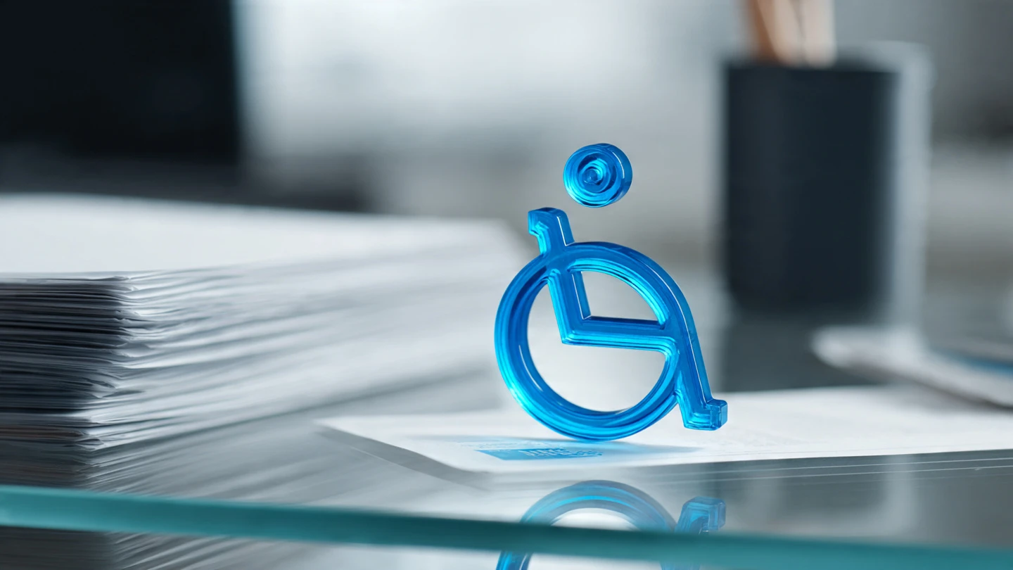 Persona con movilidad reducida realizando el certificado discapacidad trámites 2026 con un trabajador social